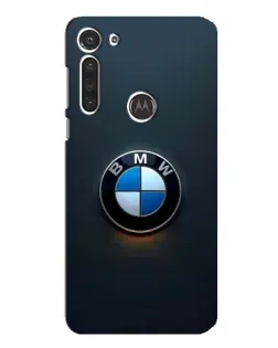 Чехол для Motorola MOTO G8 с картинкой «Логотип BMW — минимализм»