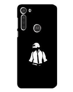 Чохол для Motorola MOTO G8 з картинкою «PUBG — білий шолом»
