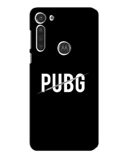 Чохол для Motorola MOTO G8 з картинкою «PUBG — білий логотип»