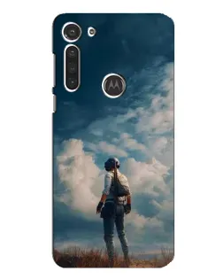 Чохол для Motorola MOTO G8 з картинкою «Герой PUBG на скелі»