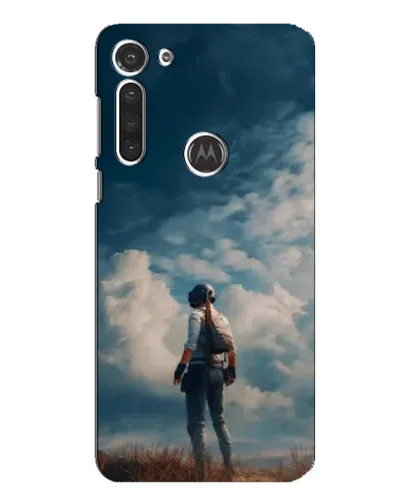 Чохол для Motorola MOTO G8 з картинкою «Герой PUBG на скелі»