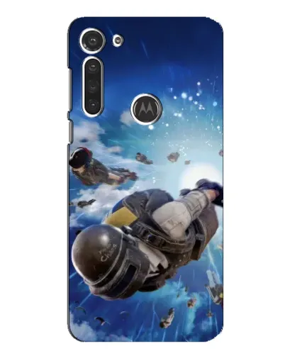 Чохол для Motorola MOTO G8 з картинкою «Десант PUBG — стрибок»