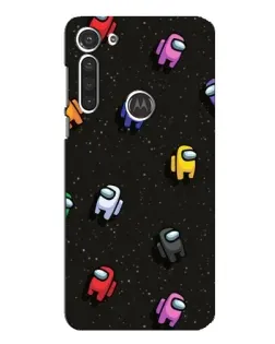 Чохол для Motorola MOTO G8 з картинкою «Космічний патерн Among Us»
