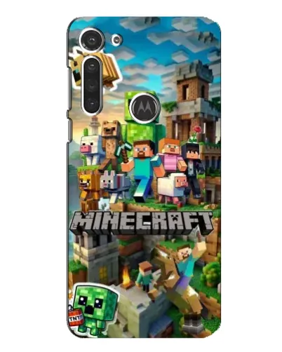 Чехол для Motorola MOTO G8 с картинкой «Замок Minecraft»