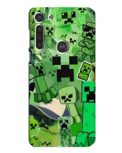 Чохол для Motorola MOTO G8 з картинкою «Кріпери Minecraft»