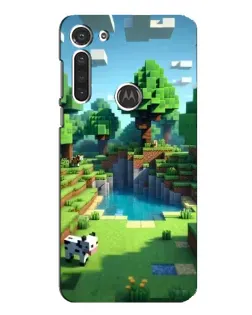 Чехол для Motorola MOTO G8 с картинкой «Minecraft летний день»