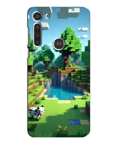 Чехол для Motorola MOTO G8 с картинкой «Minecraft летний день»
