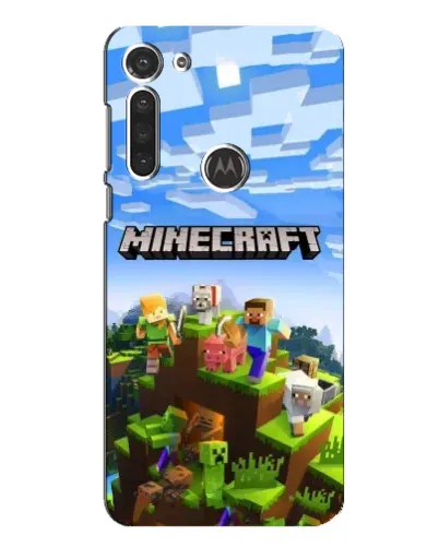 Чехол для Motorola MOTO G8 с картинкой «Minecraft классический мир»
