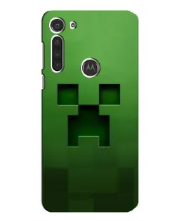 Чехол для Motorola MOTO G8 с картинкой «Крипер микро-дизайн»