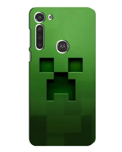 Чехол для Motorola MOTO G8 с картинкой «Крипер микро-дизайн»
