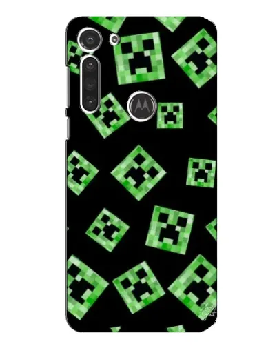 Чехол для Motorola MOTO G8 с картинкой «Паттерн с криперами»