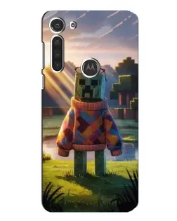 Чехол для Motorola MOTO G8 с картинкой «Крипер в свитере»