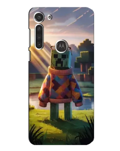 Чехол для Motorola MOTO G8 с картинкой «Крипер в свитере»