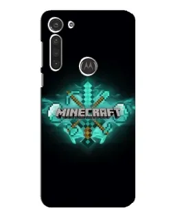 Чехол для Motorola MOTO G8 с картинкой «Minecraft Diamond лого»