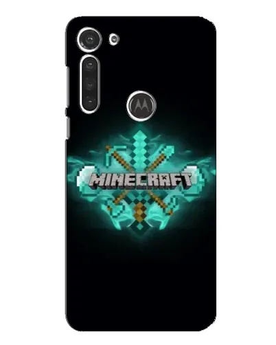Чехол для Motorola MOTO G8 с картинкой «Minecraft Diamond лого»