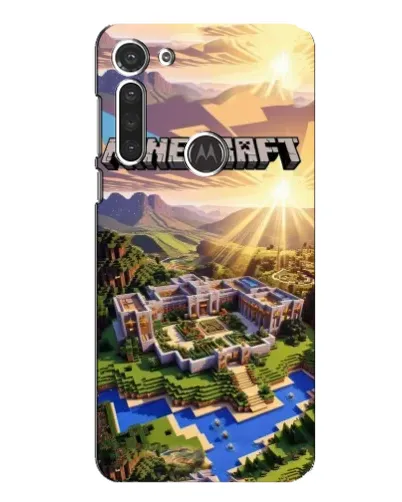 Чехол для Motorola MOTO G8 с картинкой «Minecraft панорама»