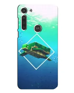 Чохол для Motorola MOTO G8 з картинкою «Черепаха Minecraft»