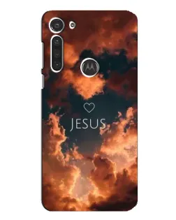 Чехол для Motorola MOTO G8 с картинкой «Сияние Имени Jesus»