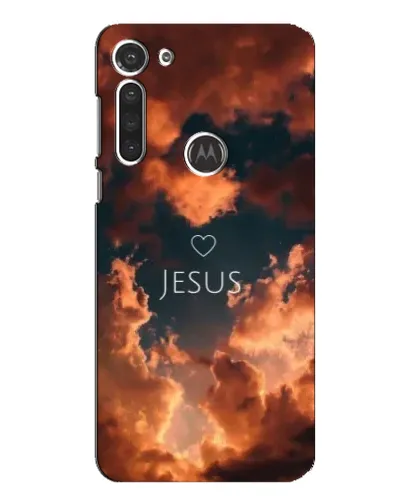 Чехол для Motorola MOTO G8 с картинкой «Сияние Имени Jesus»