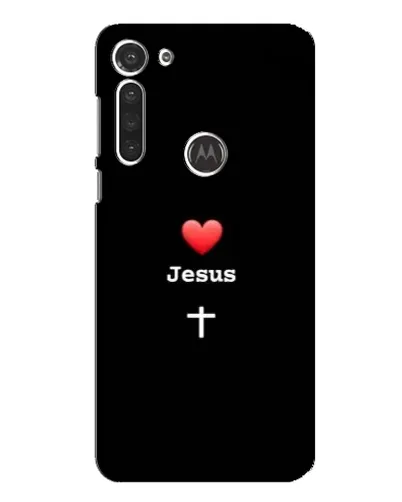 Чехол для Motorola MOTO G8 с картинкой «Сердце - Jesus»