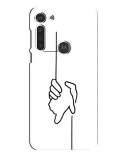 Чехол для Motorola MOTO G8 с картинкой «Рука держит»