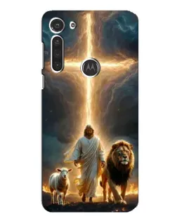 Чехол для Motorola MOTO G8 с картинкой «Лев Иуды и Свет»