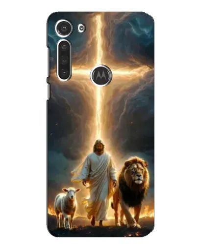 Чехол для Motorola MOTO G8 с картинкой «Лев Иуды и Свет»