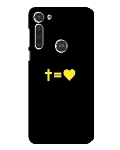 Чехол для Motorola MOTO G8 с картинкой «Сердце и Крест»