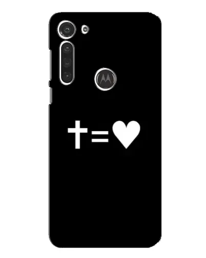 Чехол для Motorola MOTO G8 с картинкой «Крест и Сердце»