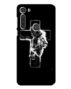 Чохол для Motorola MOTO G8 з картинкою «Сяючий хрест Jesus»
