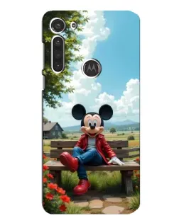 Чохол для Motorola MOTO G8 з картинкою «Міккі на лавці»