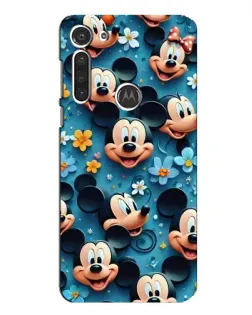 Чохол для Motorola MOTO G8 з картинкою «Паттерн Міккі та Мінні»