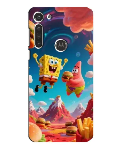 Чехол для Motorola MOTO G8 с картинкой «Космический фастфуд»