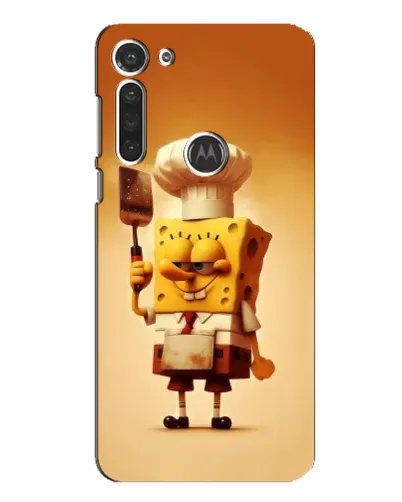 Чехол для Motorola MOTO G8 с картинкой «Губка Боб повар»