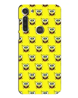 Чехол для Motorola MOTO G8 с картинкой «Паттерн Губка Боб»