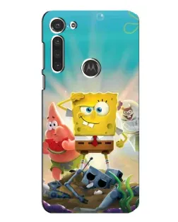 Чехол для Motorola MOTO G8 с картинкой «Спанч Боб победитель»