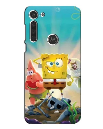Чехол для Motorola MOTO G8 с картинкой «Спанч Боб победитель»