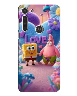 Чехол для Motorola MOTO G8 с картинкой «Губка Боб Патрик»