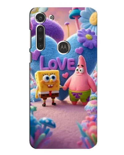Чехол для Motorola MOTO G8 с картинкой «Губка Боб Патрик»