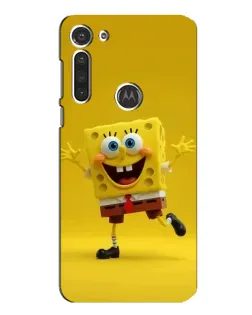 Чехол для Motorola MOTO G8 с картинкой «Позитивный Губка Боб»