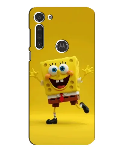 Чехол для Motorola MOTO G8 с картинкой «Позитивный Губка Боб»