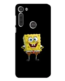 Чехол для Motorola MOTO G8 с картинкой «Классический Губка Боб»