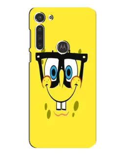 Чехол для Motorola MOTO G8 с картинкой «Минималистичный Спанч Боб»