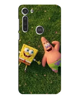 Чехол для Motorola MOTO G8 с картинкой «Друзья на лужайке»
