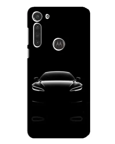 Чохол для Motorola MOTO G8 з картинкою «Силует Tesla Night»