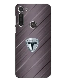 Чохол для Motorola MOTO G8 з картинкою «Металева текстура Tesla»