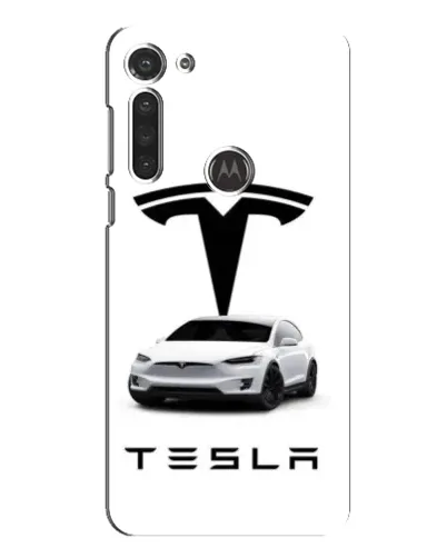 Чохол для Motorola MOTO G8 з картинкою «Tesla White Style»
