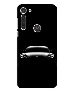Чохол для Motorola MOTO G8 з картинкою «Фари Tesla Night»