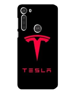 Чохол для Motorola MOTO G8 з картинкою «Tesla Red Logo»