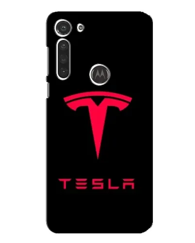 Чохол для Motorola MOTO G8 з картинкою «Tesla Red Logo»